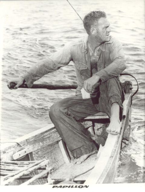 McQueen as Papillon.
Escape at sea.